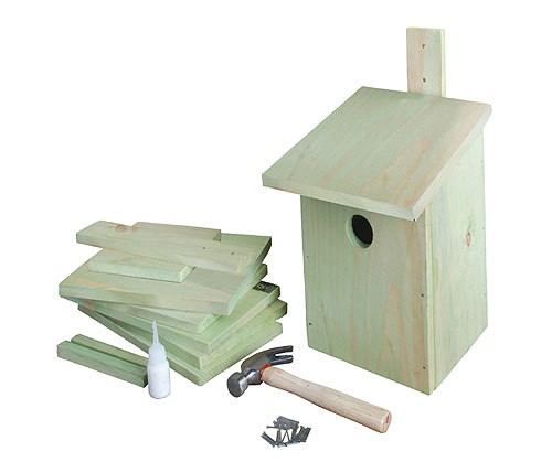 Vogelhaus zum Selberbauen Bastler- Nistkasten Holz 25cm