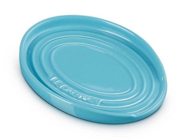 Le Creuset Kochlöffelablage Oval Kochlöffelhalter Steinzeug Karibik