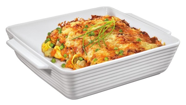 Küchenprofi Gratinform BURGUND Quadratisch Porzellan Auflaufform 24 cm