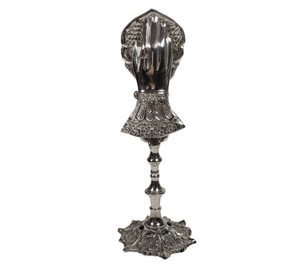 Tischkartenhalter Hand Barock Stil Silber Metall Kartenhalter Platzkartenhalter 22,5cm