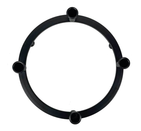 Adventskranz Metallring Schwarz Rund 4 Kerzenhalter Eisen Modern 28cm