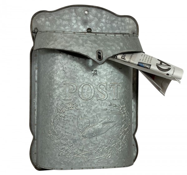 Briefkasten POST Zink Postkasten mit Brieftaube Vintage Landhausstil
