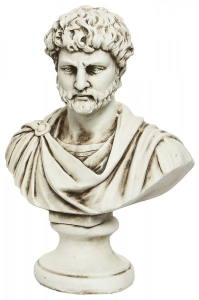 Büste Mann Skulptur Antike Kaiser Kopf Statue Rom Griechisch Weiß Antik-Stil
