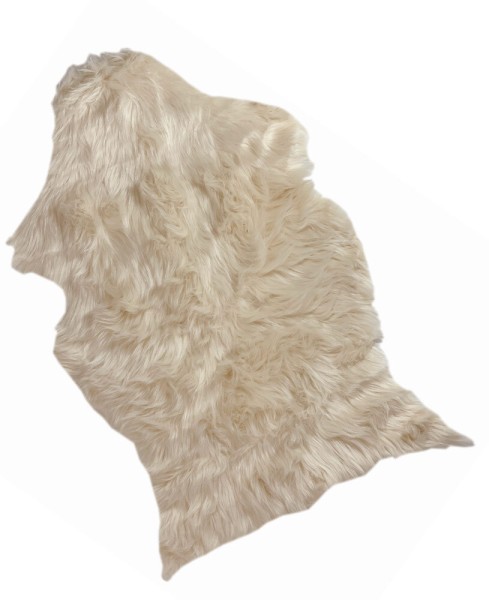 Künstliches Schaffell Kunstfell Creme Weiß Kuscheliges Lammfell Imitat 90x60 cm