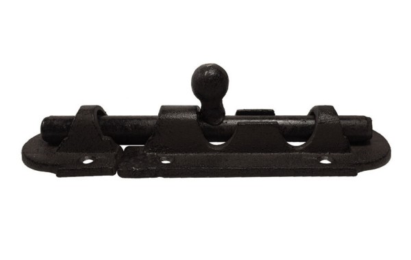 Rustikaler Türriegel Schlossriegel Schieberiegel Gusseisen Schwarz Antik-Stil 19,5cm