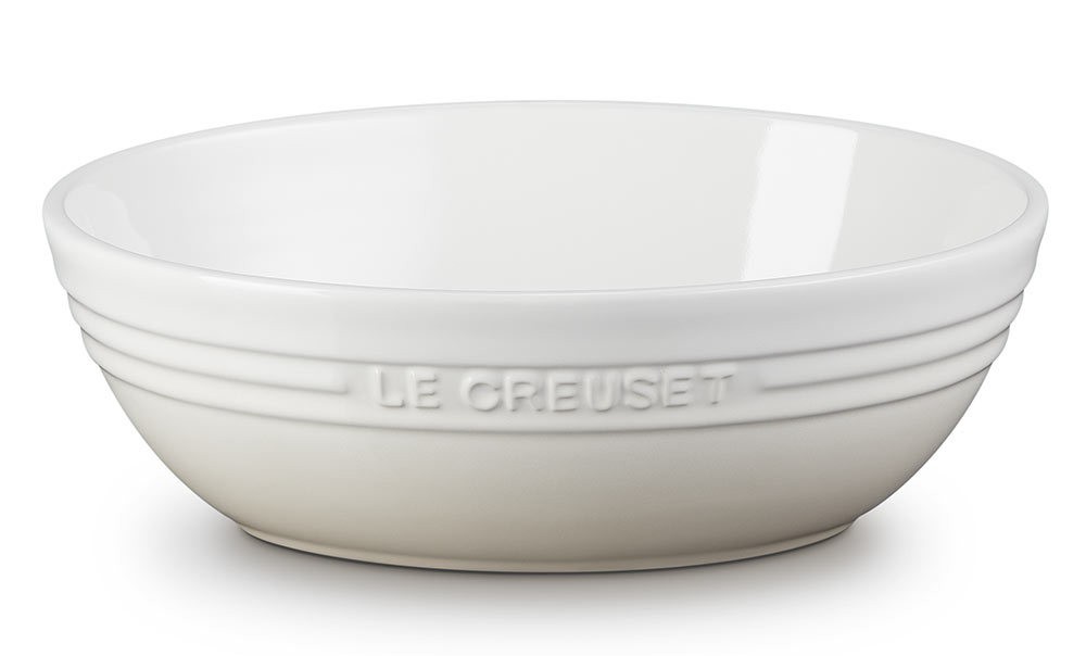 Le Creuset Ovale Servierschüssel Steinzeug Meringue 29cm