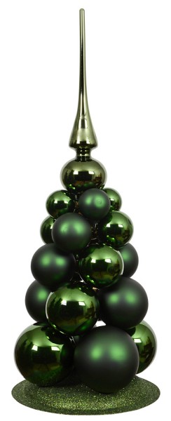 Künstlicher Weihnachtsbaum Grün aus Glas Christbaumkugeln und Christbaumspitze