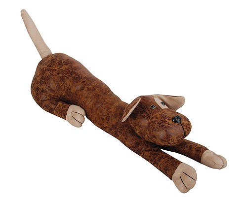 Zugluftrolle Zugluftstopper Hund Leder-Optik Braun 70cm Zugluftrolle Zugluftstopper Hund Leder-Optik Braun 70cm