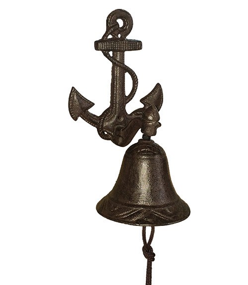 Türglocke Anker Glocke Gusseisen Maritim Nostalgie Antik-Stil Braun