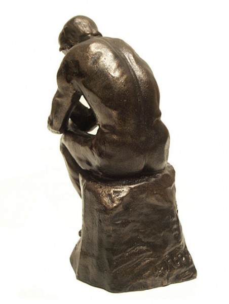 Edle Skulptur - Der Denker - Figur nach Auguste Rodin Eisen Replik 26cm