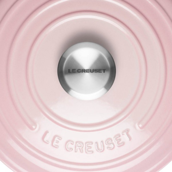 Le Creuset Bräter Signature Rund Gusseisen Shell Pink 24cm