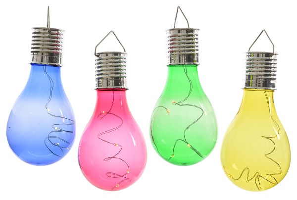 4 Stück Solar Glühbirne für Garten LED Bunt Partyleuchten für Pavillon Partydeko