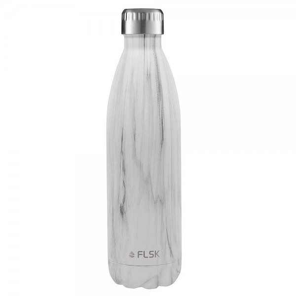 FLSK Trinkflasche White Marble Isolierflasche Weißer Marmor – 2. Generation