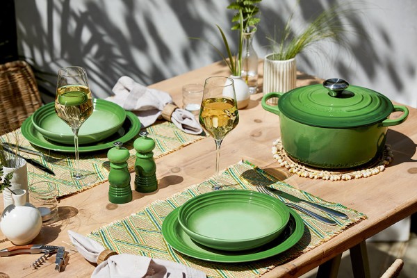 Le Creuset Speiseteller Steinzeug Bamboo Green 27cm