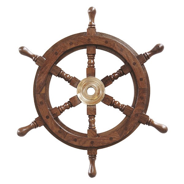 Schiffssteuerrad Ruder Steuerrad Schiff Holz Messing