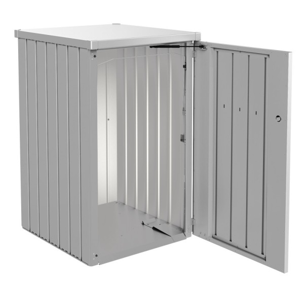 Biohort Mülltonnenbox Alex Silber-Metallic 129x80x88 cm 740l