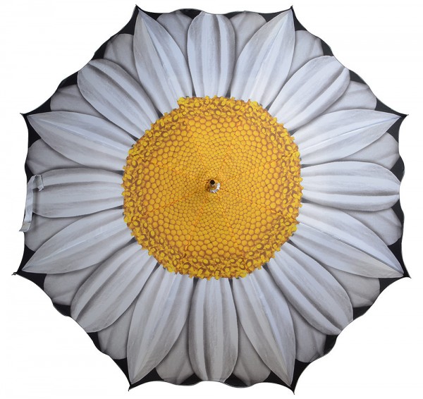 Regenschirm Blume Margerite Weiß Stockschirm Schirm Ø 100cm