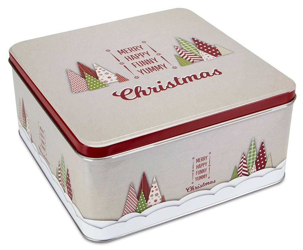 Städter Gebäckdose Yummy Christmas Keksdose Quadratisch Plätzchendose 21 cm