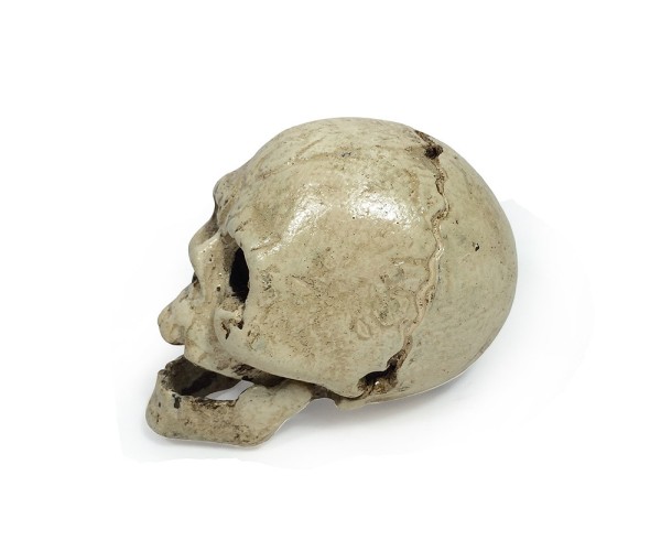 Flaschenöffner Totenkopf Schädel Gusseisen Weiß Halloween Gothic Antik-Stil