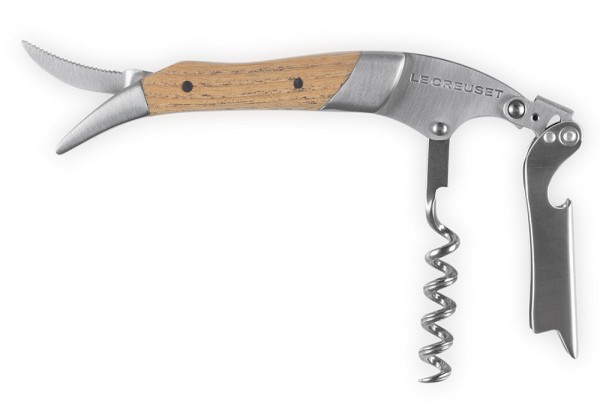 Le Creuset Premium Kellnermesser Sommeliermesser Holz Eiche