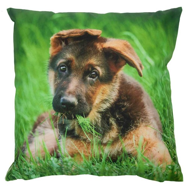 Outdoor Kissen Hund Welpe Schäferhund Gartenkissen Wasserabweisend