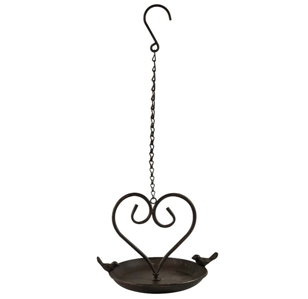 Vogeltränke Hängend Vogelbad zum Aufhängen Vogelfutterschale Vögel Vintage Braun