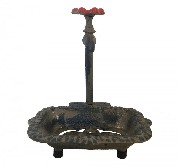 Nostalgie Seifenschale Alter Wasserhahn Seifenhalter Gusseisen Vintage-Stil