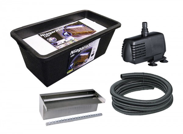 Ubbink Niagara 30 LED SET Wasserfall-Set Edelstahl Beleuchtet