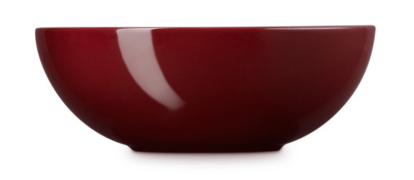Le Creuset Salatschüssel Steinzeug Garnet (Rhone) Bordeaux-Rot 24cm