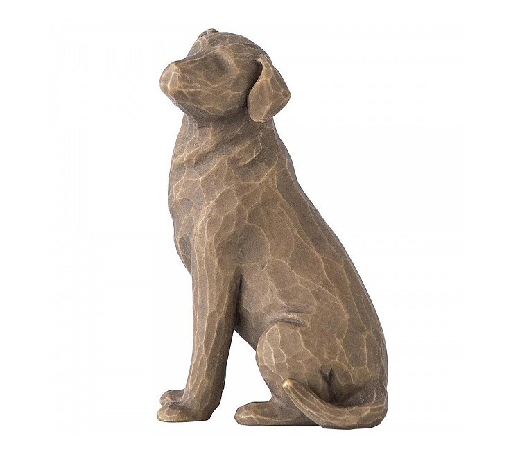 Willow Tree Figur – Love my Dog – Hundefigur sitzend Dunkelbraun