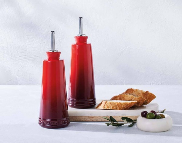 Le Creuset Essig und Öl Set Steinzeug Kirschrot