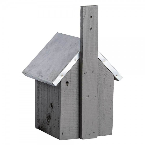 Vogelhaus für Blaumeisen Nistkasten Holz Grau