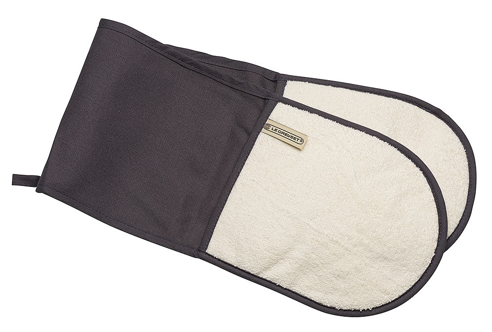 Le Creuset Doppel-Handschuh Textil Flint Grau