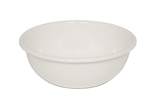 Riess Obst und Salatschüssel Emaille Weiß 26cm