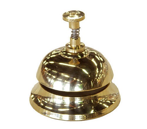 Edle Hotelglocke Rezeptionsglocke Tischklingel Messing 9cm