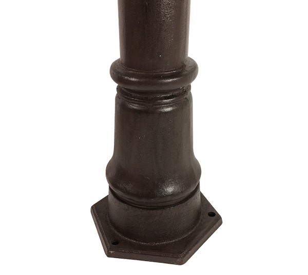 Wasserzapfsäule Wasserzapfstelle für Garten Standbrunnen Antik-Stil Braun 80cm