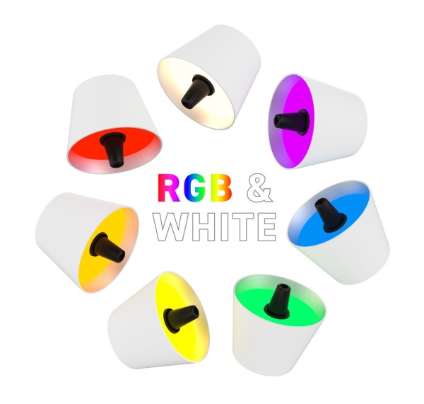 Sompex Flaschenleuchte TOP 2.0 Rosa LED RGBW mit Akku