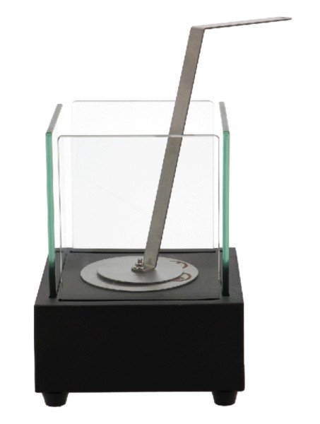 Esschert Design Tischkamin Bio-Ethanol Tischfeuer quadratisch Anthrazit 16cm