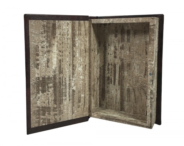 Hohles Buch mit Geheimfach Wappen Lilie Antik-Stil Buchversteck Aufbewahrungsbox