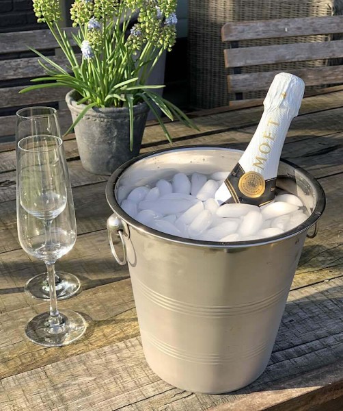 Sektkühler Edelstahl poliert Weinkühler Champagnerkühler Getränkekühler