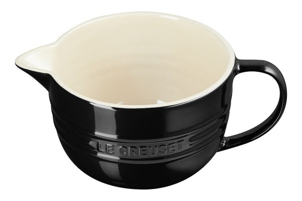 Le Creuset Rührschüssel mit Henkel Steinzeug Schwarz