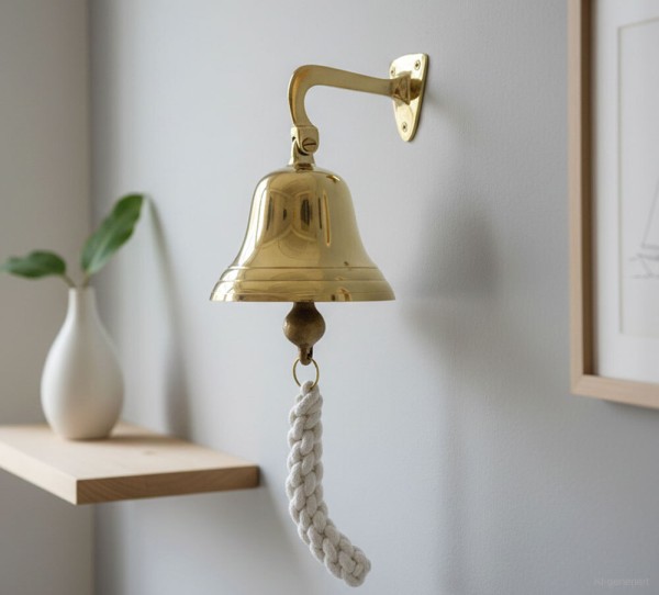 Schiffsglocke Nostalgie Messing Glocke Maritim Türglocke 9 cm