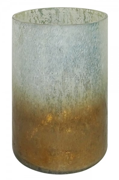 Kerzenhalter Glas gold patiniert Kerzenleuchter Kerzenständer Antik-Stil Ø 12cm