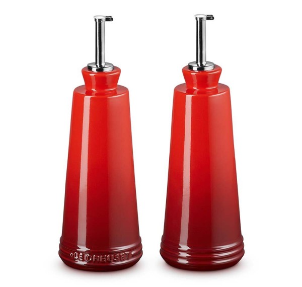 Le Creuset Essig und Öl Set Steinzeug Kirschrot