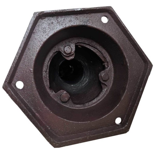 Wasserzapfsäule Wasserzapfstelle für Garten Standbrunnen Antik-Stil Braun 80cm