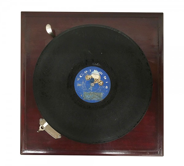 Grammophon Antik-Stil 4-Eckig Nostalgie Schellackplatten Trichter Grammofon