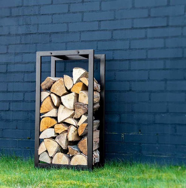 Kaminholzregal Feuerholzregal Brennholzregal Metall Schwarz