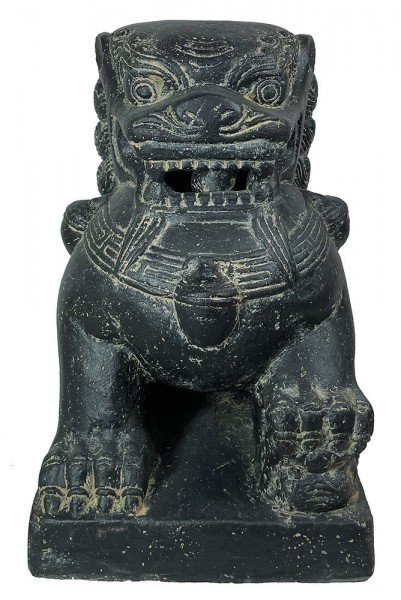 Chinesische Tempellöwen 2 Stück Wächterlöwen Statue Fu Hunde Steinlöwe Steinguss 40cm