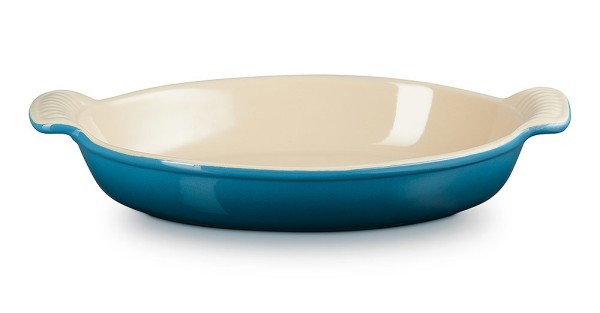 Le Creuset Auflaufform Tradition Oval Steinzeug Deep Teal Petrol 28cm