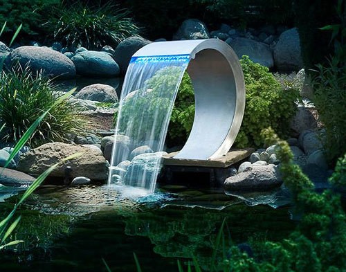 Ubbink MAMBA LED Wasserfall Element Edelstahl 54cm
